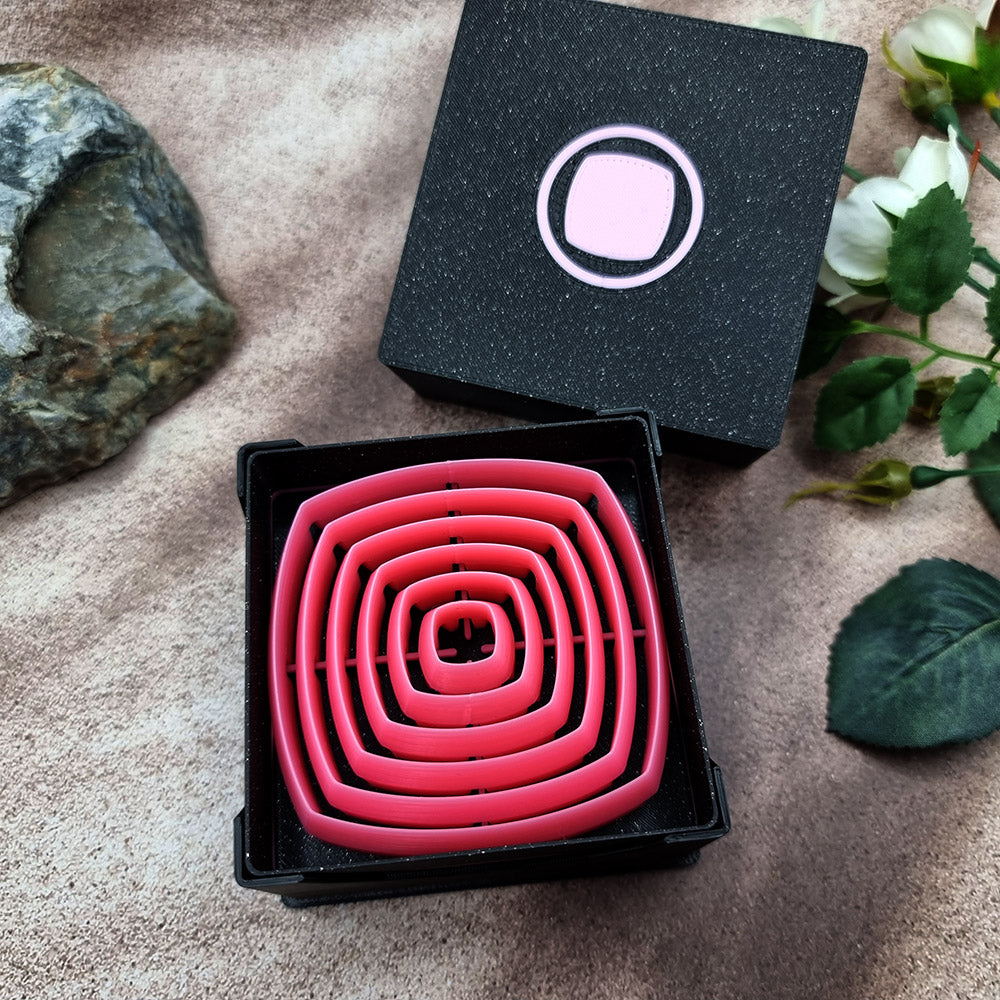 6 Smooth Square Cutters in Set - Perfectly Aligned Imprint Cutters #21