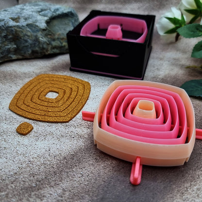 6 Smooth Square Cutters in Set - Perfectly Aligned Imprint Cutters #21