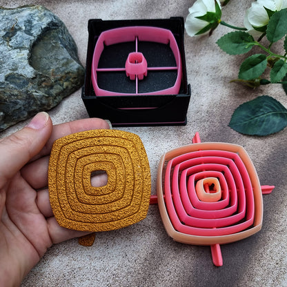 6 Smooth Square Cutters in Set - Perfectly Aligned Imprint Cutters #21