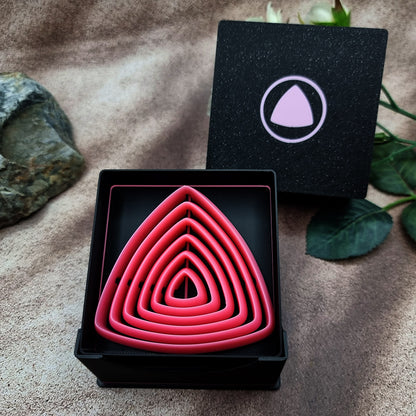 6 Smooth Triangle Cutters in Set - Perfectly Aligned Imprint Cutters #22