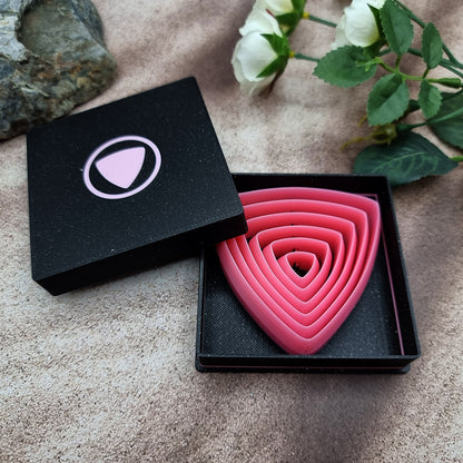 6 Smooth Triangle Cutters in Set - Perfectly Aligned Imprint Cutters #22