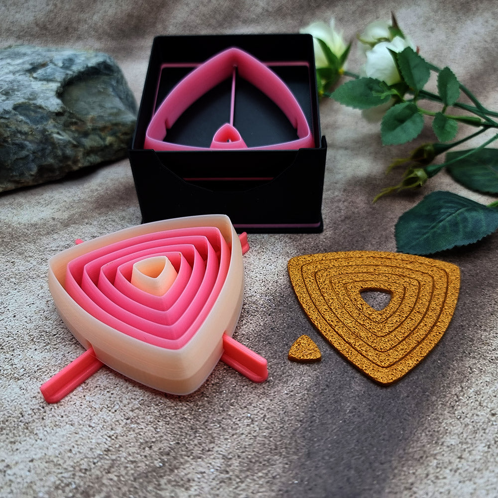 6 Smooth Triangle Cutters in Set - Perfectly Aligned Imprint Cutters #22