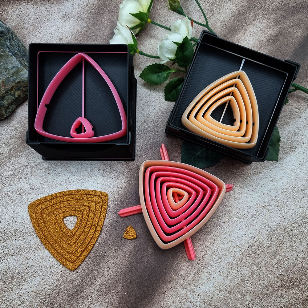 6 Smooth Triangle Cutters in Set - Perfectly Aligned Imprint Cutters #22