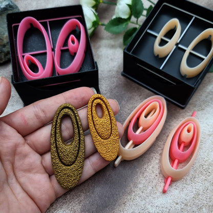 6 Long Oval Cutters in Set - Perfectly Aligned Imprint Cutters #25