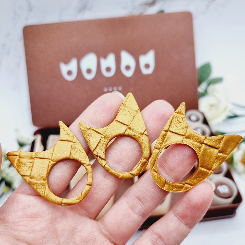 SweetyBijou Ring Maker Toolkit Set 4 polymer clay ring maker with 5 mirrored shape cutters and 5 size cutters