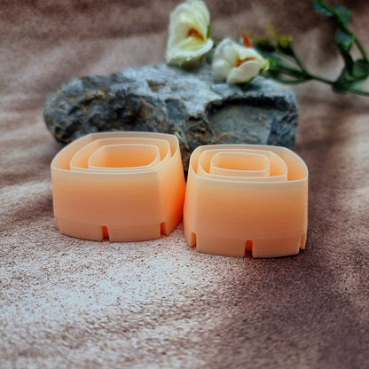 Outer Rings Cutters - Smooth Square Shape - 6 cutters