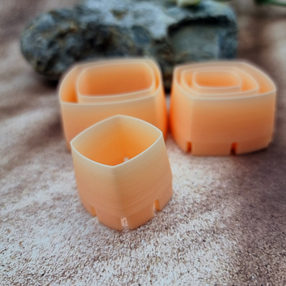 Outer Rings Cutters - Smooth Square Shape - 6 cutters