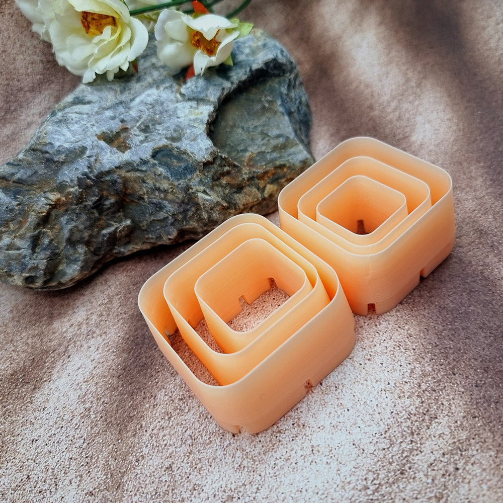 Outer Rings Cutters - Square Shape - 6 cutters