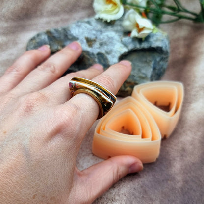 Outer Rings Cutters - Smooth Triangle Shape - 5 cutters