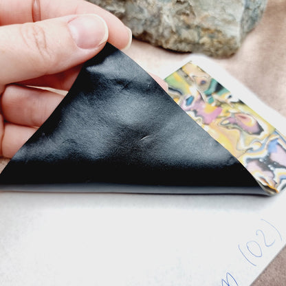 Raw Polymer Clay Veneer (02) "Aquarelle Painting" Mokume Gane