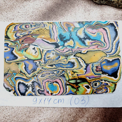 Raw Polymer Clay Veneer (03) "Aquarelle Painting" Mokume Gane