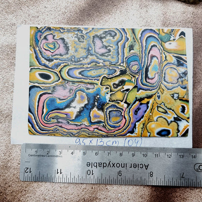 Raw Polymer Clay Veneer (04) "Aquarelle Painting" Mokume Gane