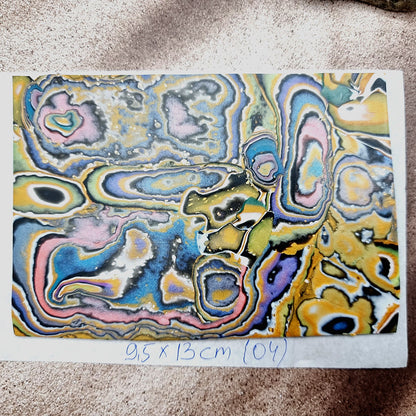 Raw Polymer Clay Veneer (04) "Aquarelle Painting" Mokume Gane