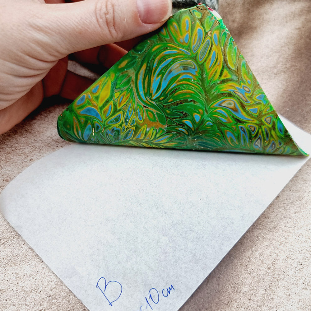 Raw Polymer Clay Veneer (B) "Strawberries Summer Field"