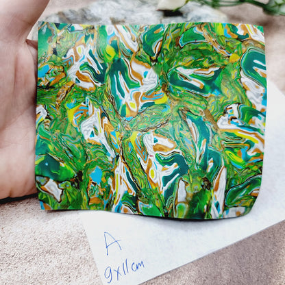 Raw Polymer Clay Veneer (A) "Strawberries Summer Field"