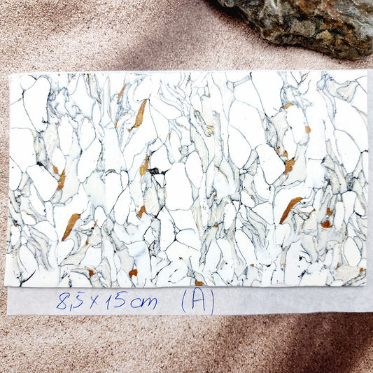 Raw Polymer Clay Veneer (A) "White Marble" Stone Imitation