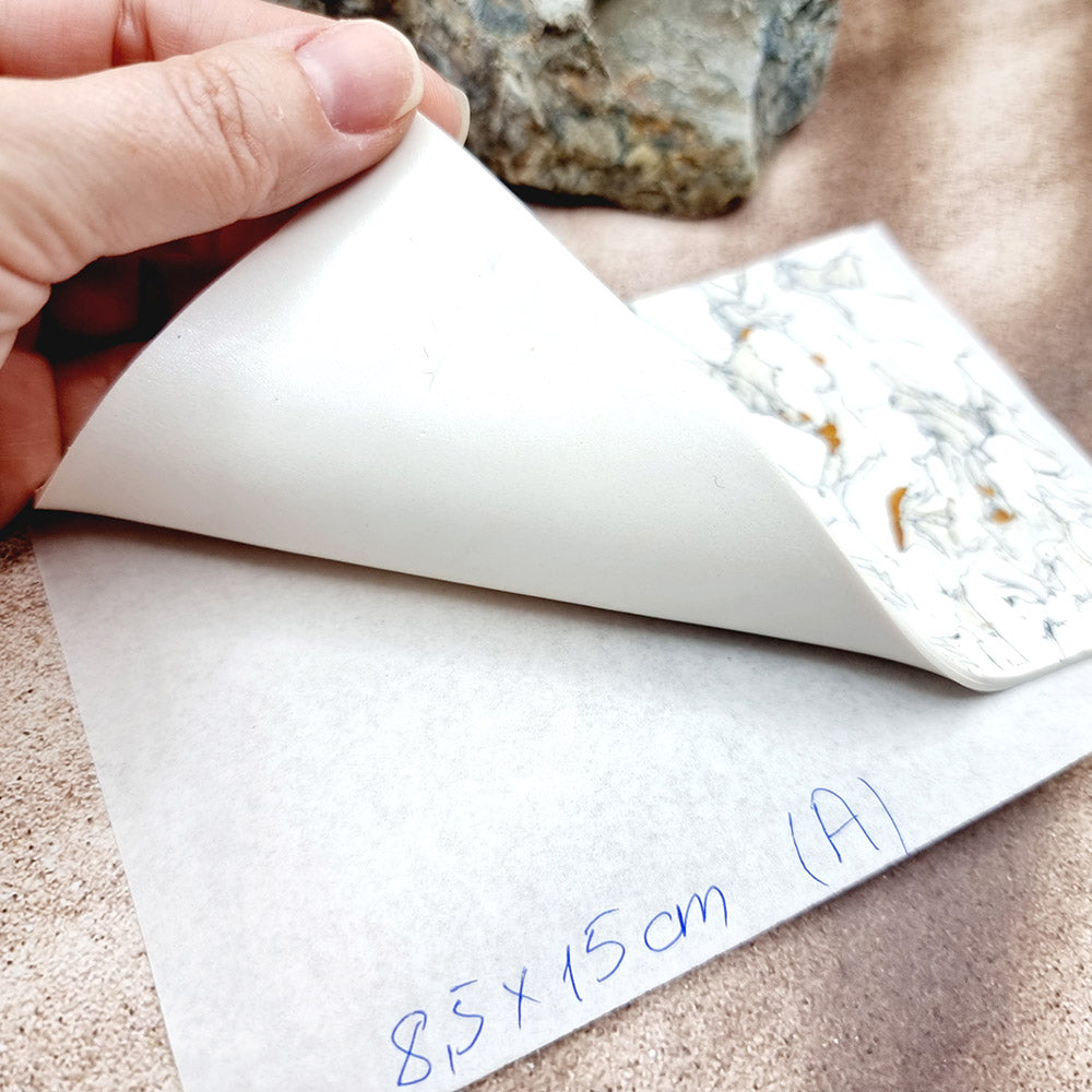 Raw Polymer Clay Veneer (A) "White Marble" Stone Imitation