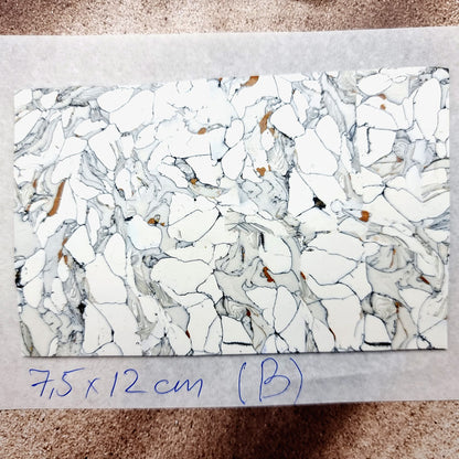 Raw Polymer Clay Veneer (B) "White Marble" Stone Imitation