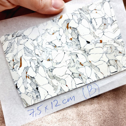 Raw Polymer Clay Veneer (B) "White Marble" Stone Imitation