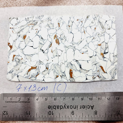 Raw Polymer Clay Veneer (C) "White Marble" Stone Imitation