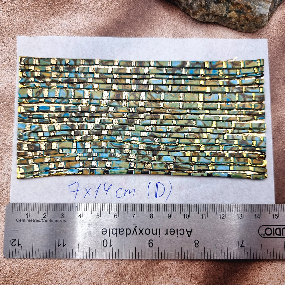 Raw Polymer Clay Veneer (D) "Amazing Mosaic"