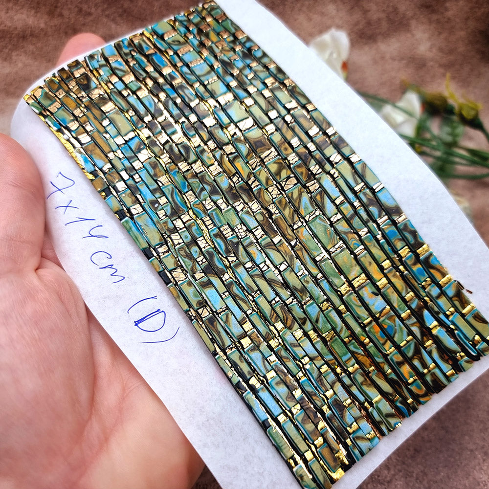 Raw Polymer Clay Veneer (D) "Amazing Mosaic"