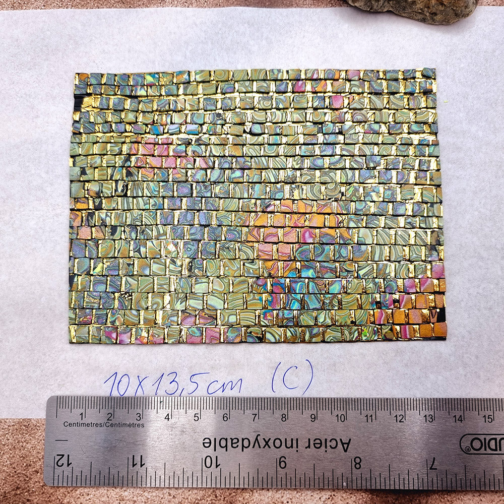Raw Polymer Clay Veneer (C) "Amazing Mosaic"