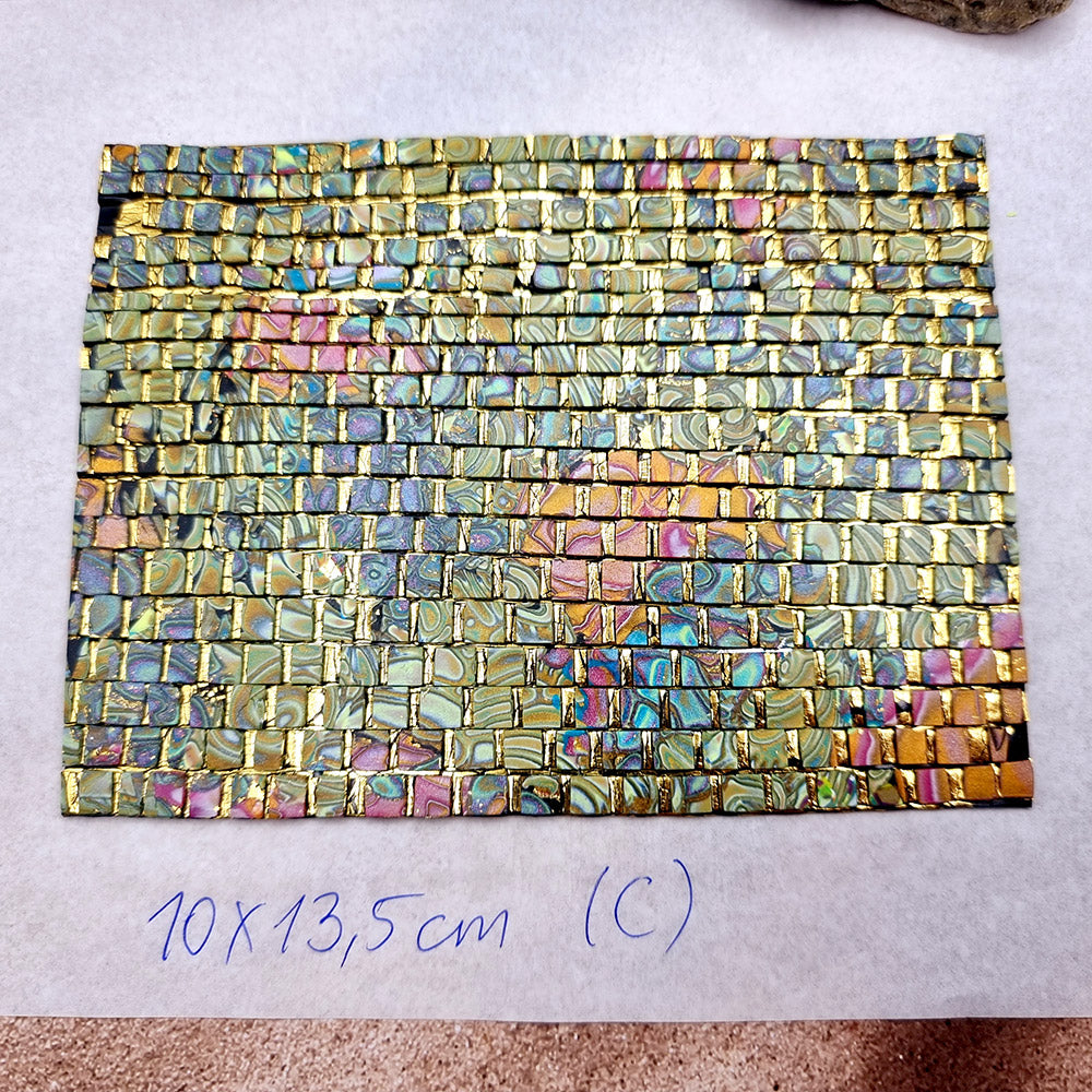 Raw Polymer Clay Veneer (C) "Amazing Mosaic"