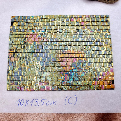 Raw Polymer Clay Veneer (C) "Amazing Mosaic"