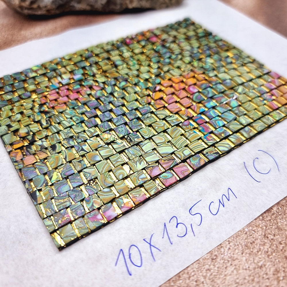 Raw Polymer Clay Veneer (C) "Amazing Mosaic"