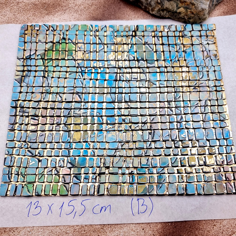 Raw Polymer Clay Veneer (B) "Amazing Mosaic"