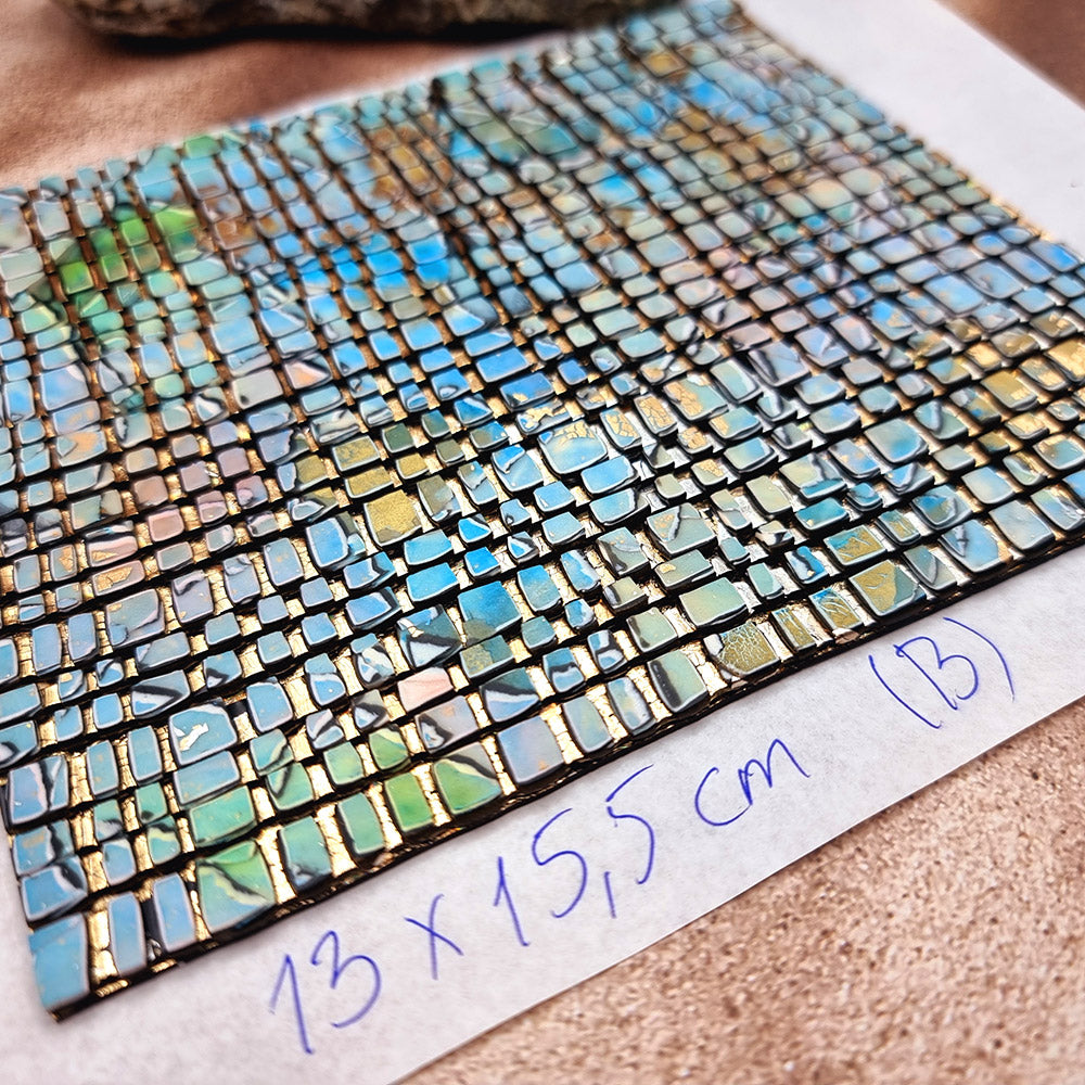 Raw Polymer Clay Veneer (B) "Amazing Mosaic"