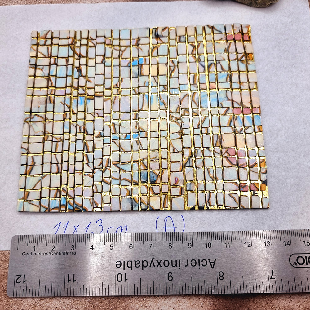 Raw Polymer Clay Veneer (A) "Amazing Mosaic"