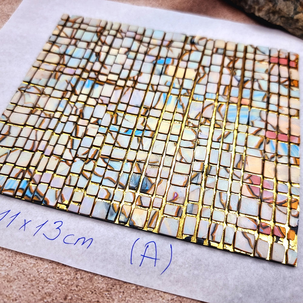 Raw Polymer Clay Veneer (A) "Amazing Mosaic"