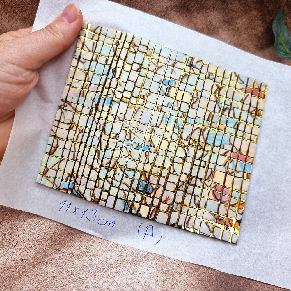 Raw Polymer Clay Veneer (A) "Amazing Mosaic"