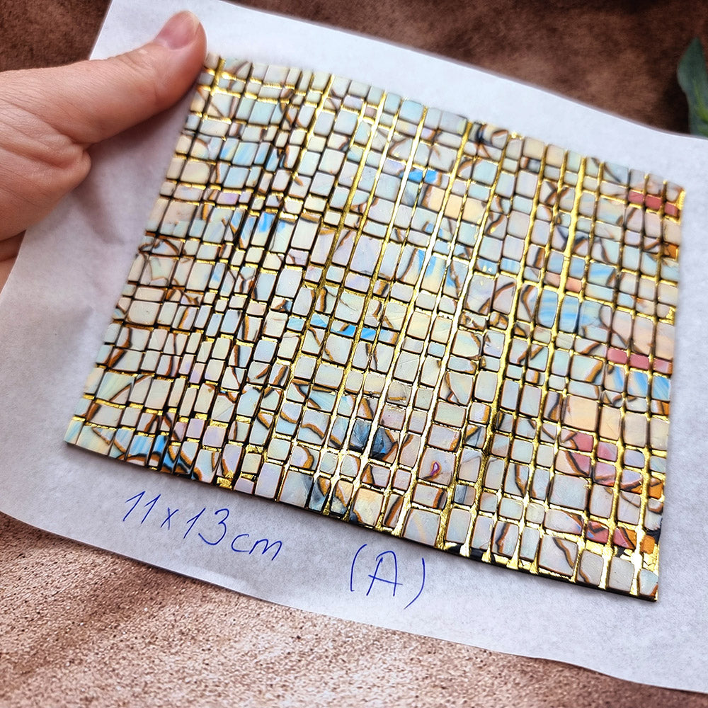 Raw Polymer Clay Veneer (A) "Amazing Mosaic"