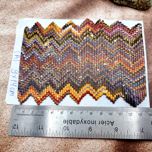 Raw Polymer Clay Veneer (A) "Amazing Bargello"
