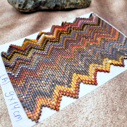 Raw Polymer Clay Veneer (A) "Amazing Bargello"