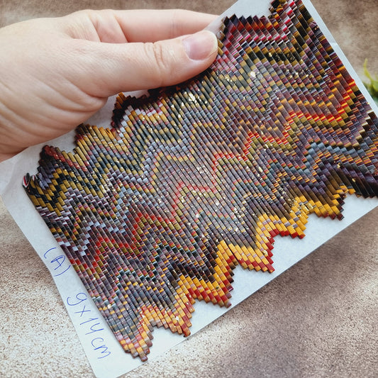 Raw Polymer Clay Veneer (A) "Amazing Bargello"