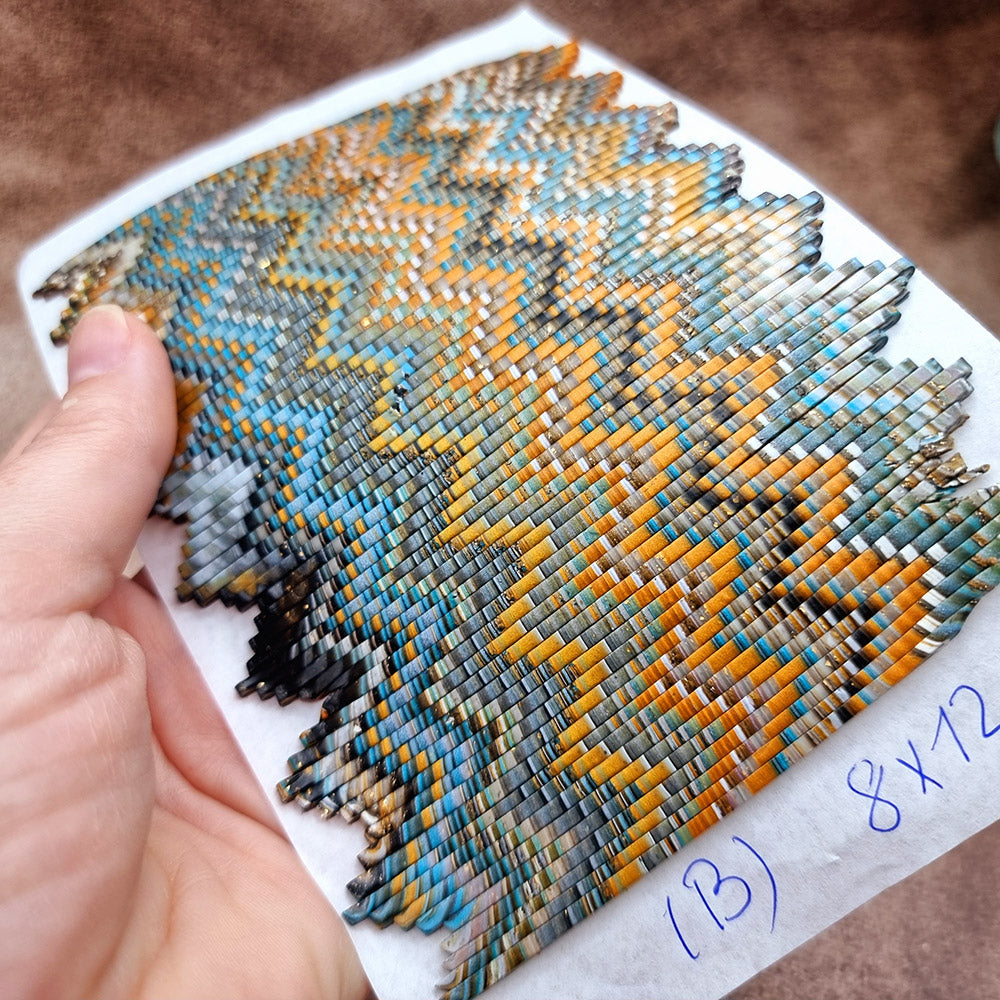 Raw Polymer Clay Veneer (B) "Amazing Bargello"