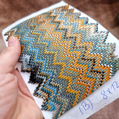 Raw Polymer Clay Veneer (B) "Amazing Bargello"