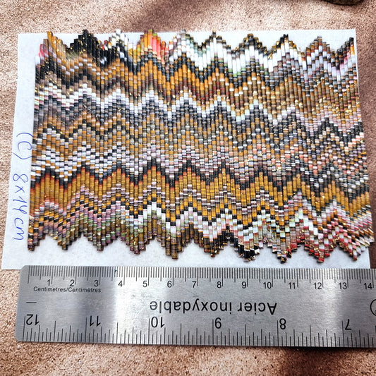 Raw Polymer Clay Veneer (C) "Amazing Bargello"