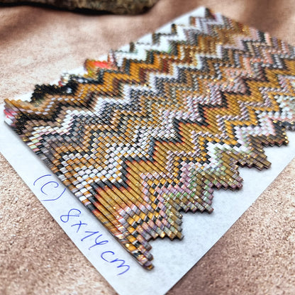 Raw Polymer Clay Veneer (C) "Amazing Bargello"