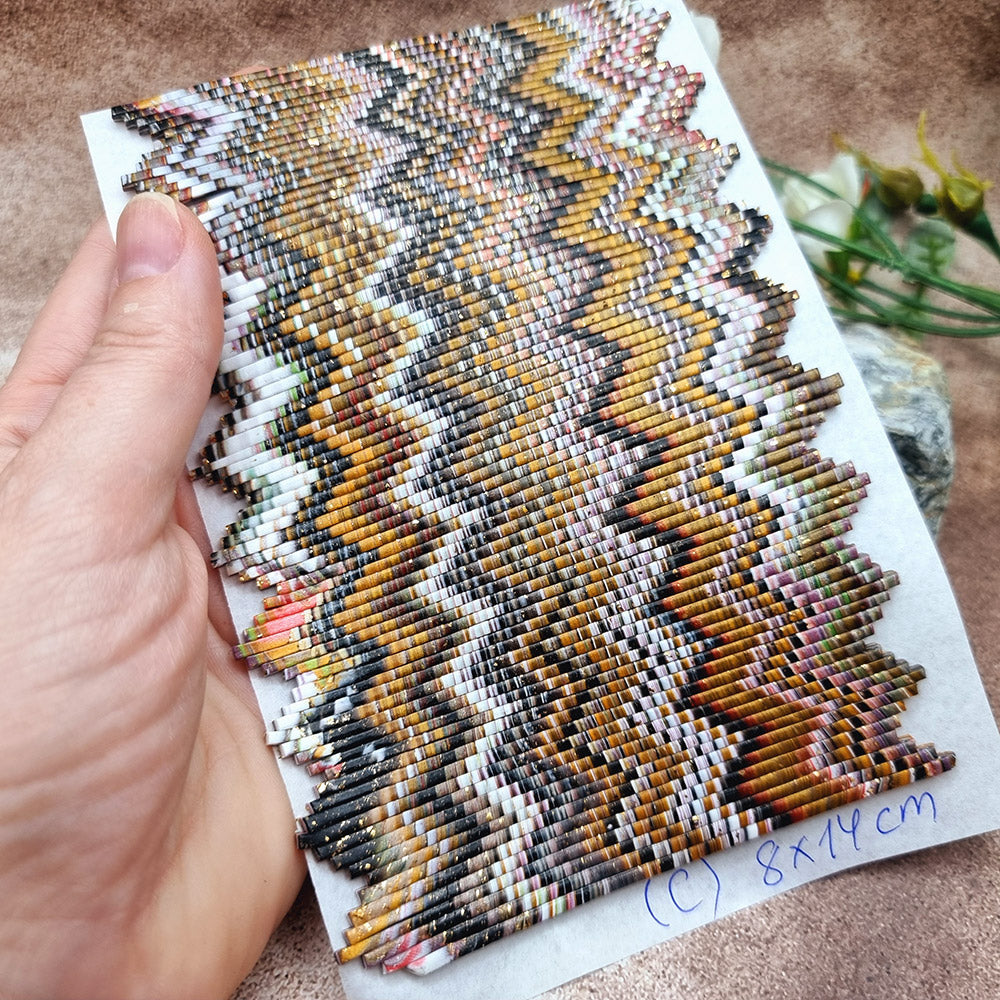 Raw Polymer Clay Veneer (C) "Amazing Bargello"