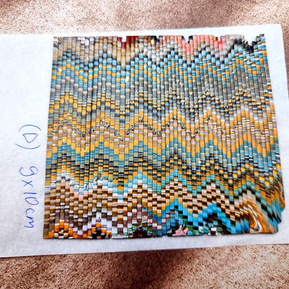 Raw Polymer Clay Veneer (D) "Amazing Bargello"