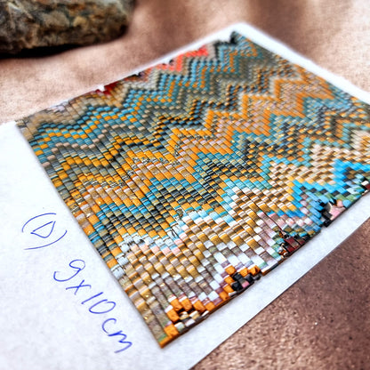 Raw Polymer Clay Veneer (D) "Amazing Bargello"