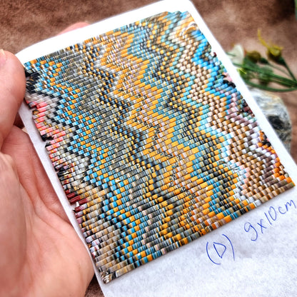 Raw Polymer Clay Veneer (D) "Amazing Bargello"