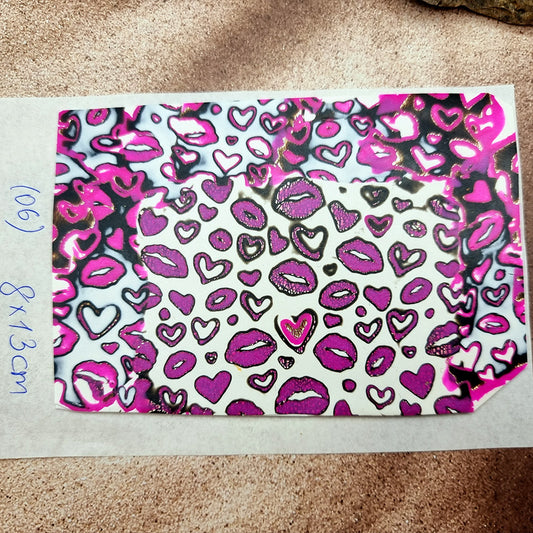 Raw Polymer Clay Veneer (06) "Valentines Day" Mokume Gane