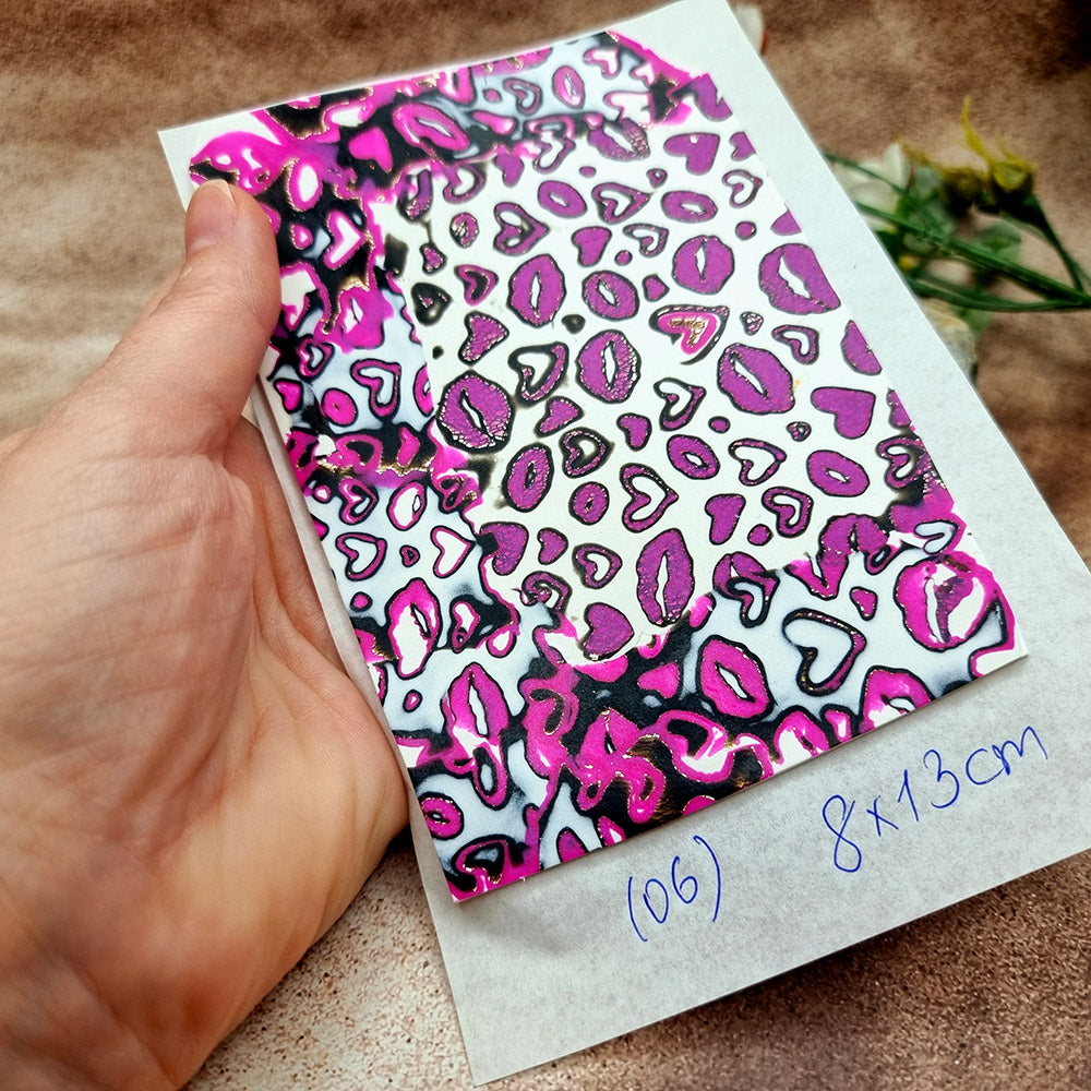 Raw Polymer Clay Veneer (06) "Valentines Day" Mokume Gane