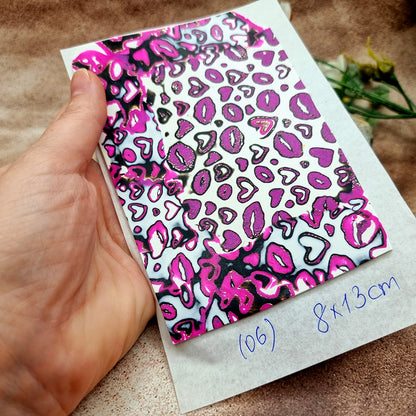 Raw Polymer Clay Veneer (06) "Valentines Day" Mokume Gane